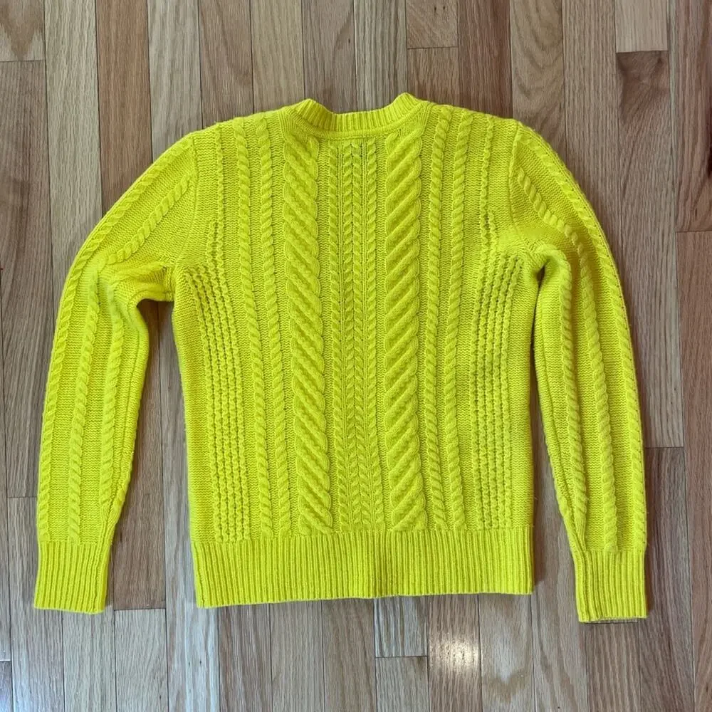 J Crew Women’s Wool Sweater with‎ buttons. Yellow